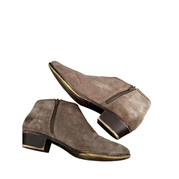 Lucky Brand LK-Brekke Women's Brown Round Toe Side Zip Ankle‎ Boot Size 12M - Picture 1 of 7